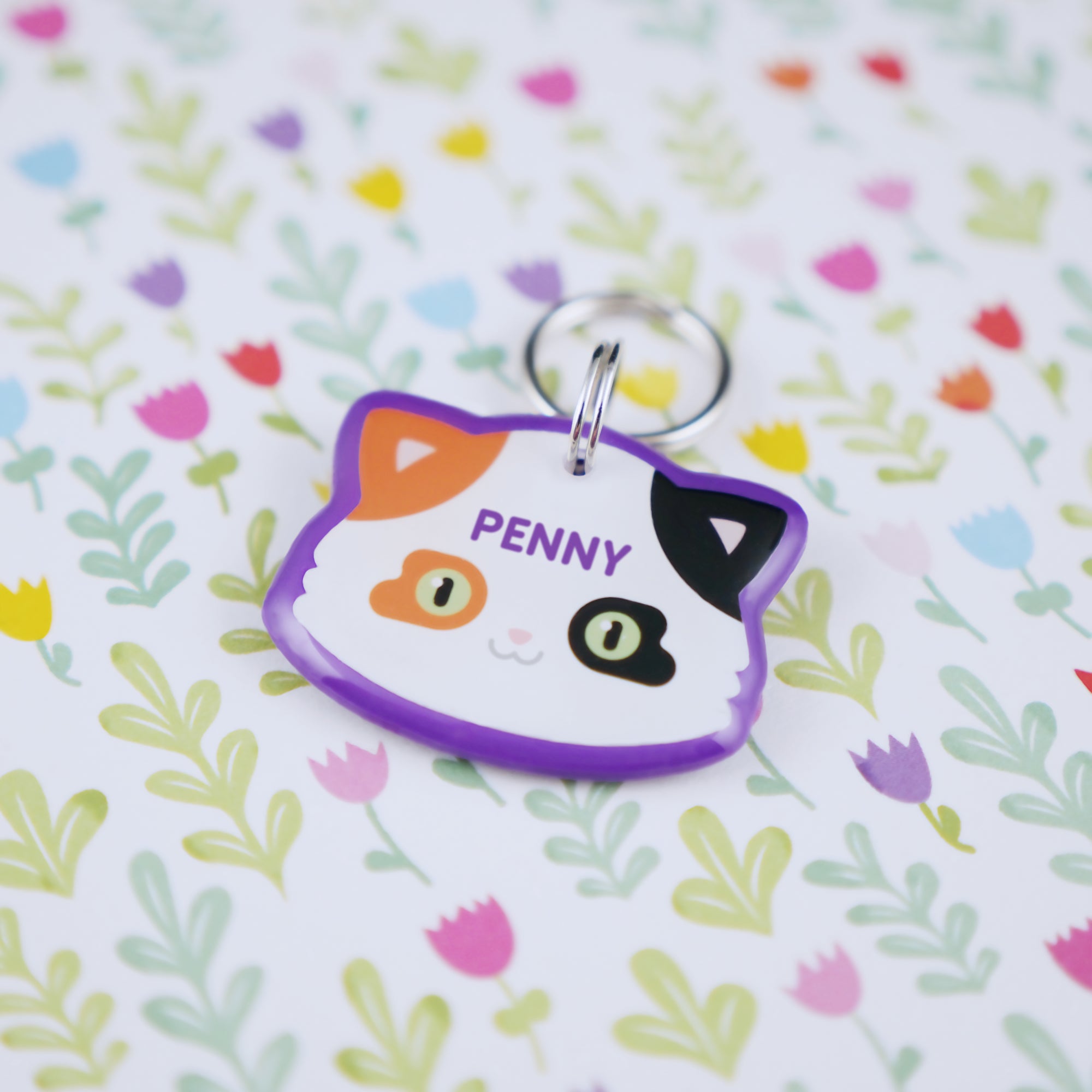 Calico Cat ID Tag - Pixsqueaks