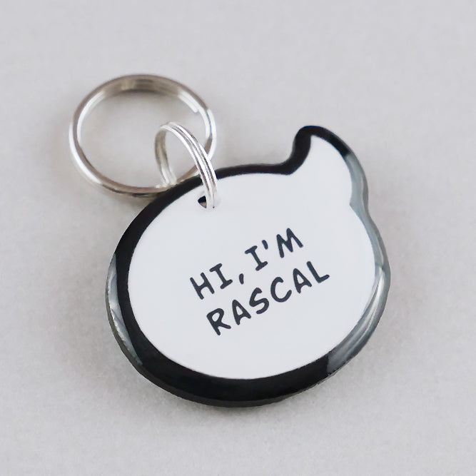 Chat Bubble Pet ID Tag - Pixsqueaks