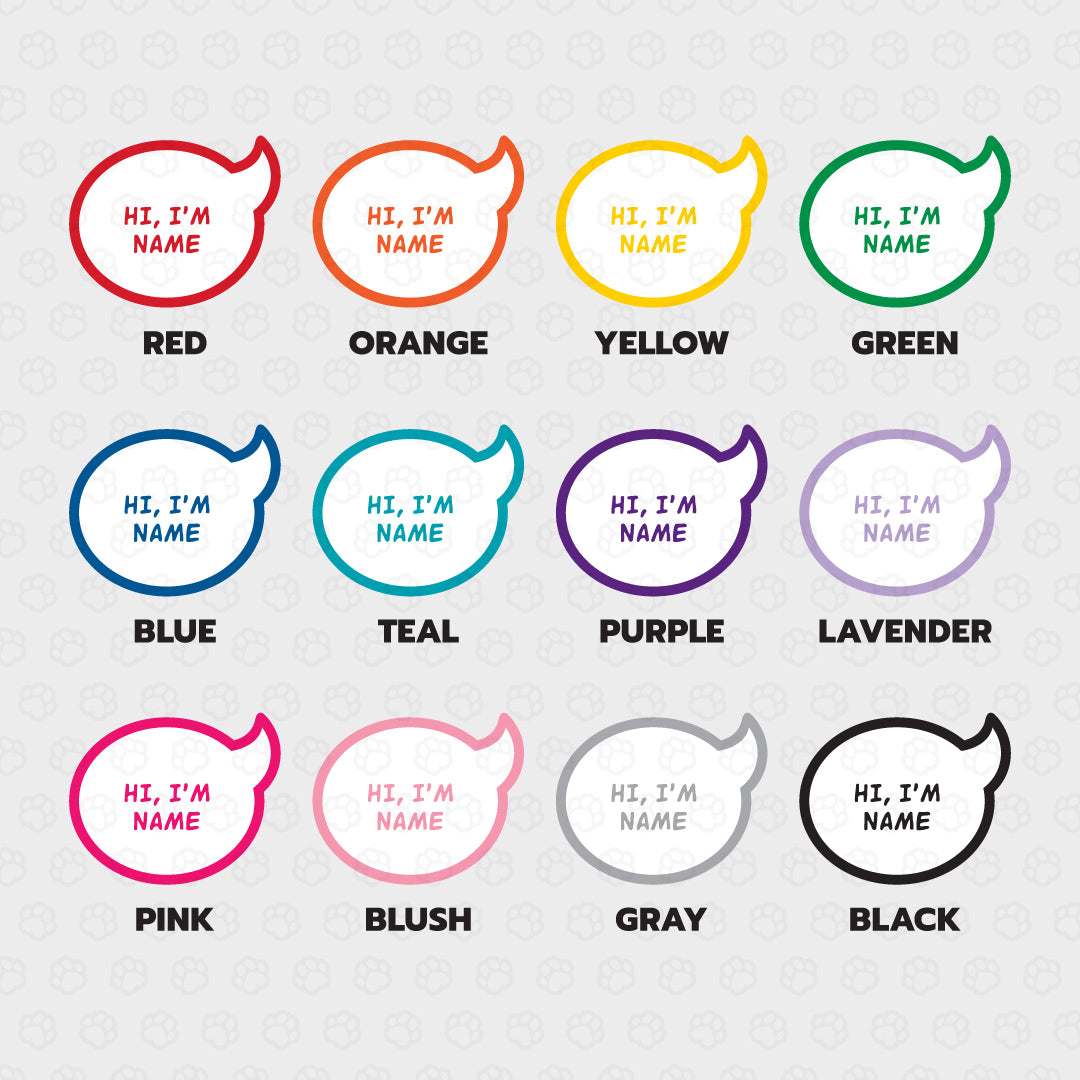 Chat Bubble Pet ID Tag - Pixsqueaks