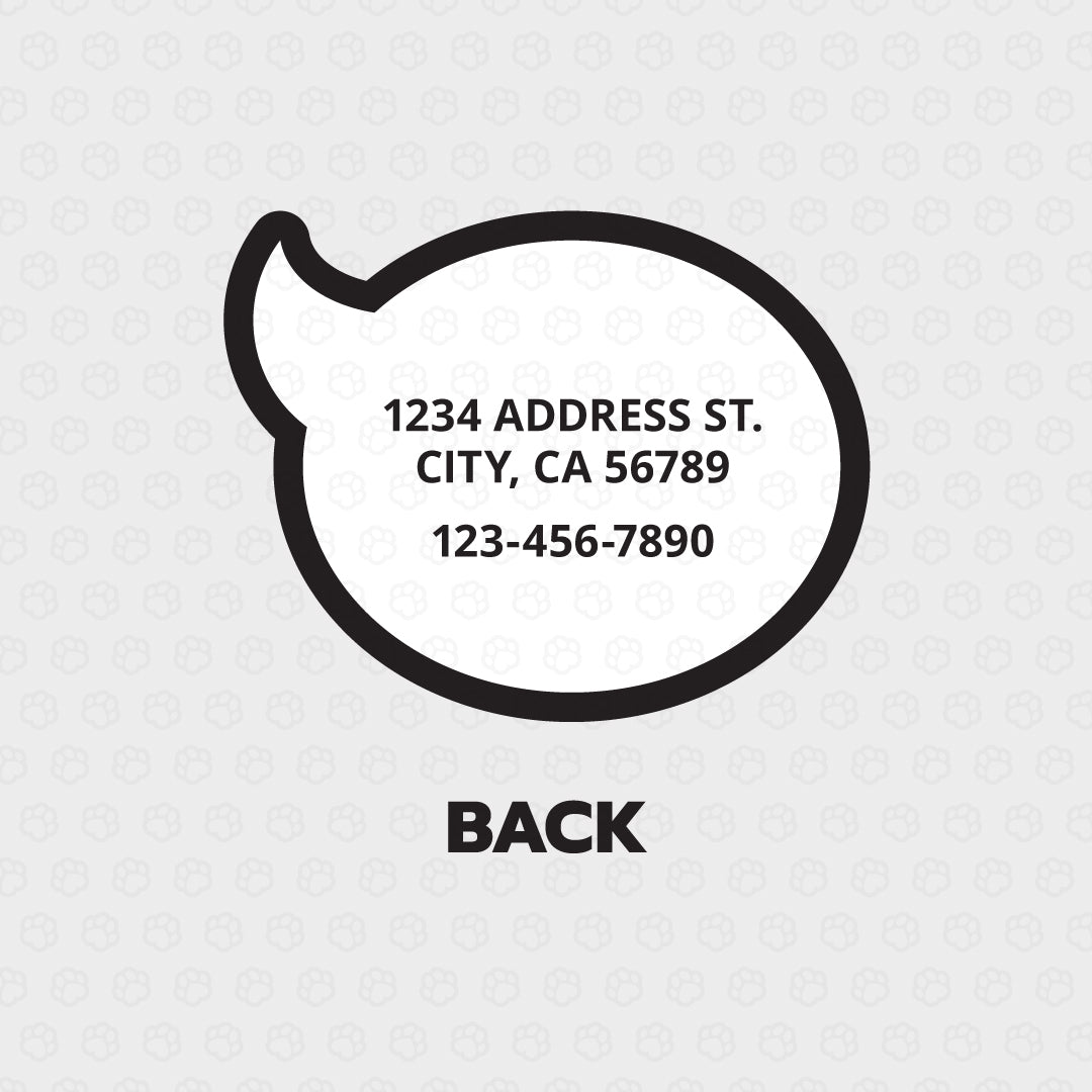 Chat Bubble Pet ID Tag - Pixsqueaks