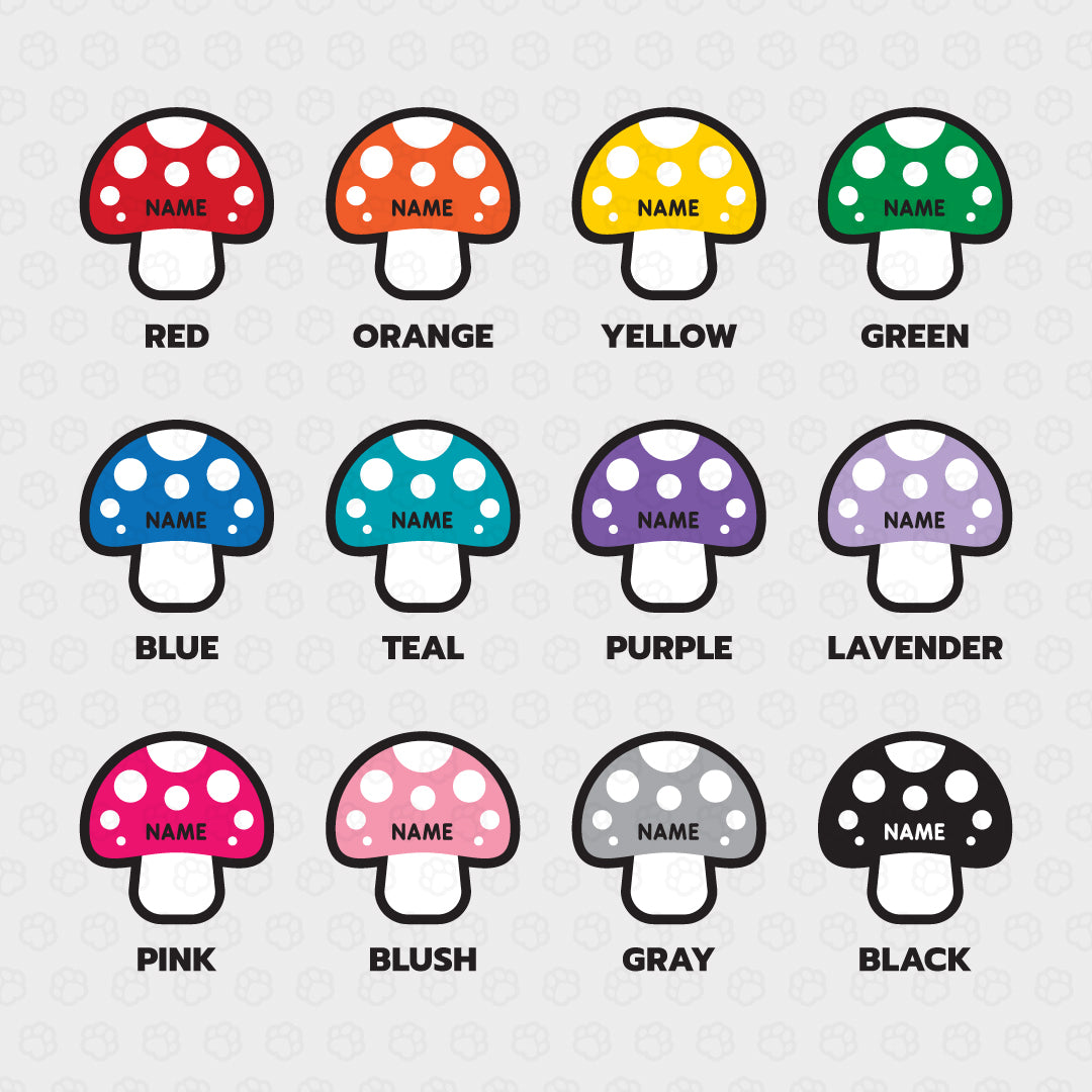 Mushroom Pet ID Tag - Pixsqueaks