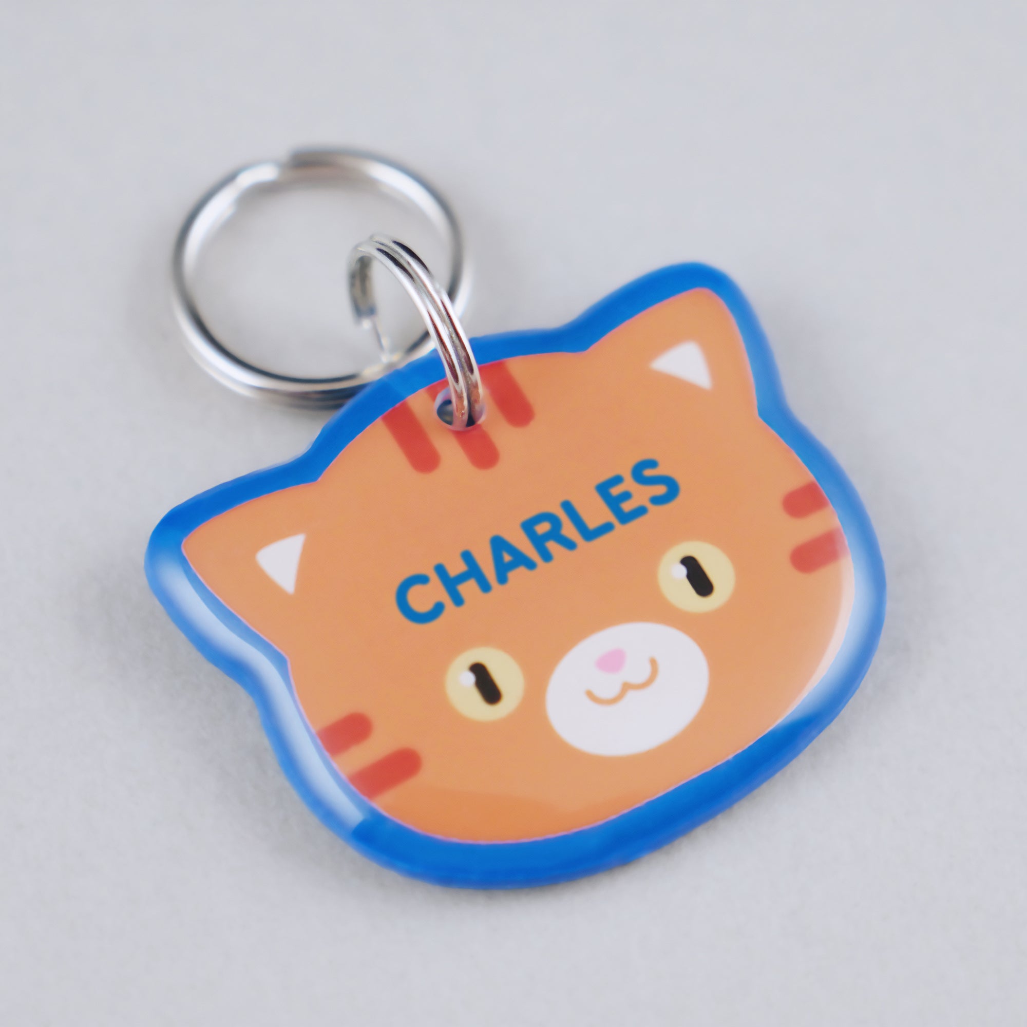 Orange Tabby Cat ID Tag - Pixsqueaks