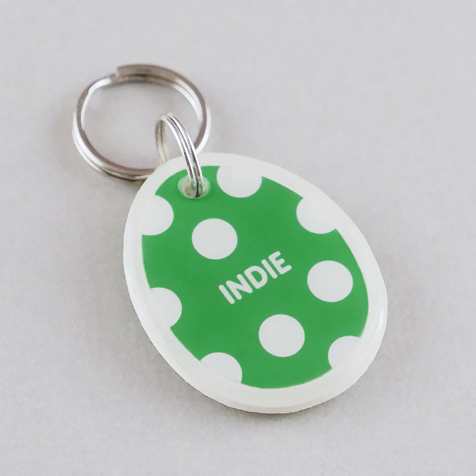 Polka Dot Egg Pet ID Tag - Pixsqueaks