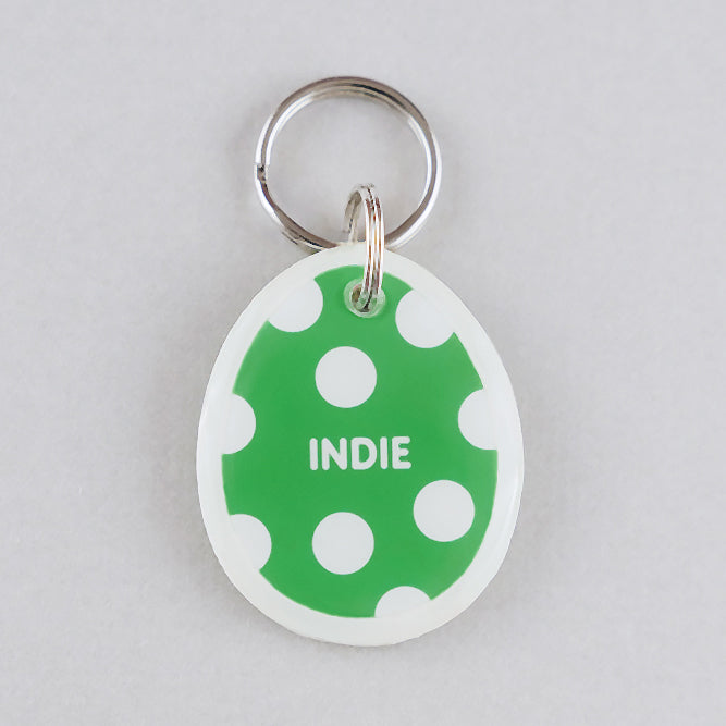 Polka Dot Egg Pet ID Tag - Pixsqueaks