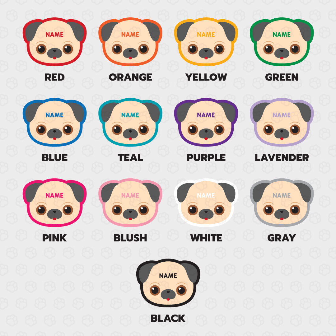 Pug Dog ID Tag - Pixsqueaks
