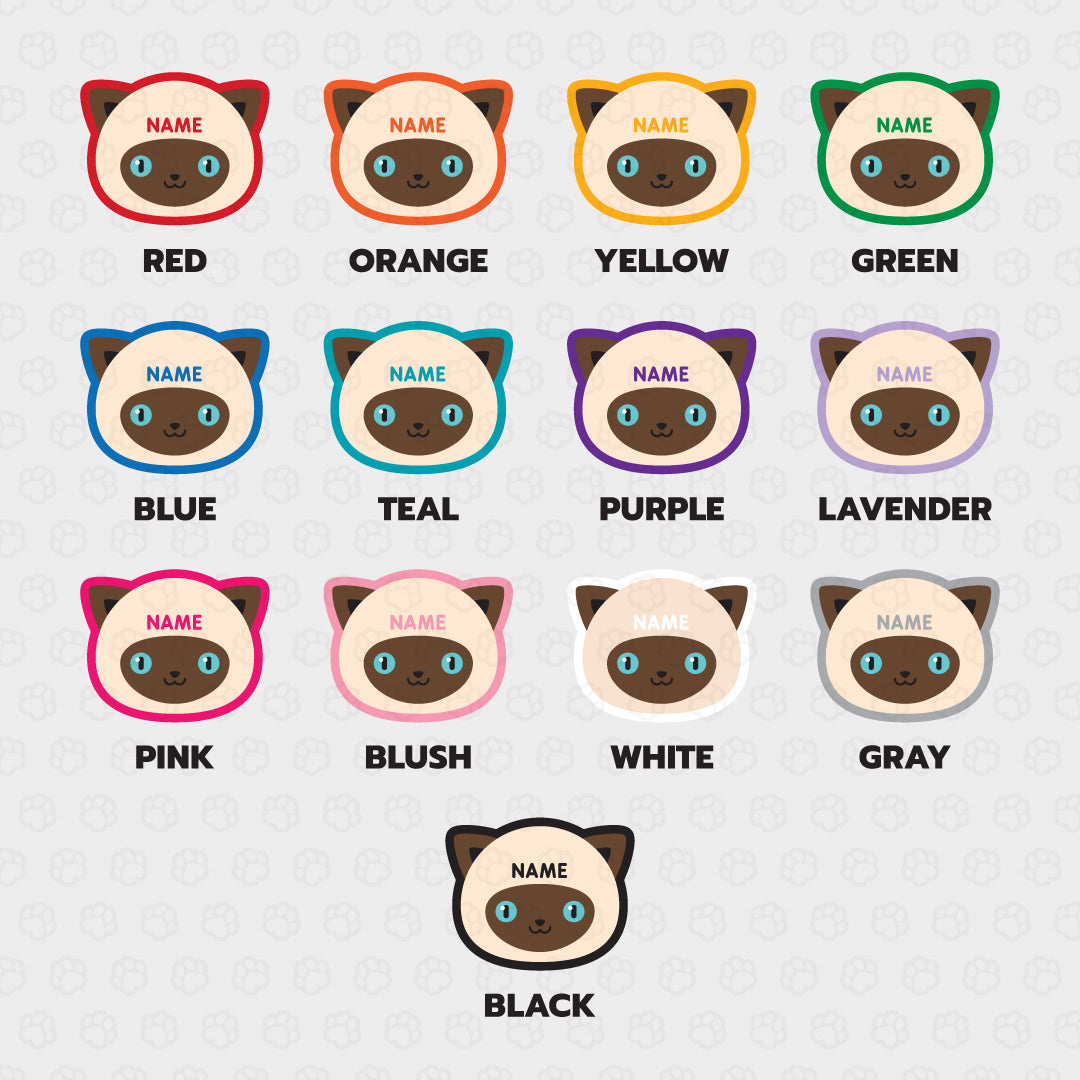 Siamese Cat ID Tag - Pixsqueaks