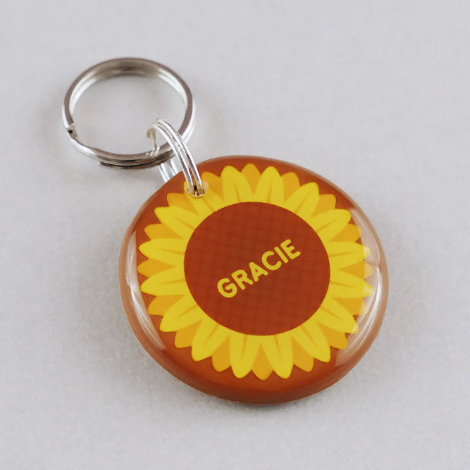 Sunflower Pet ID Tag - Pixsqueaks