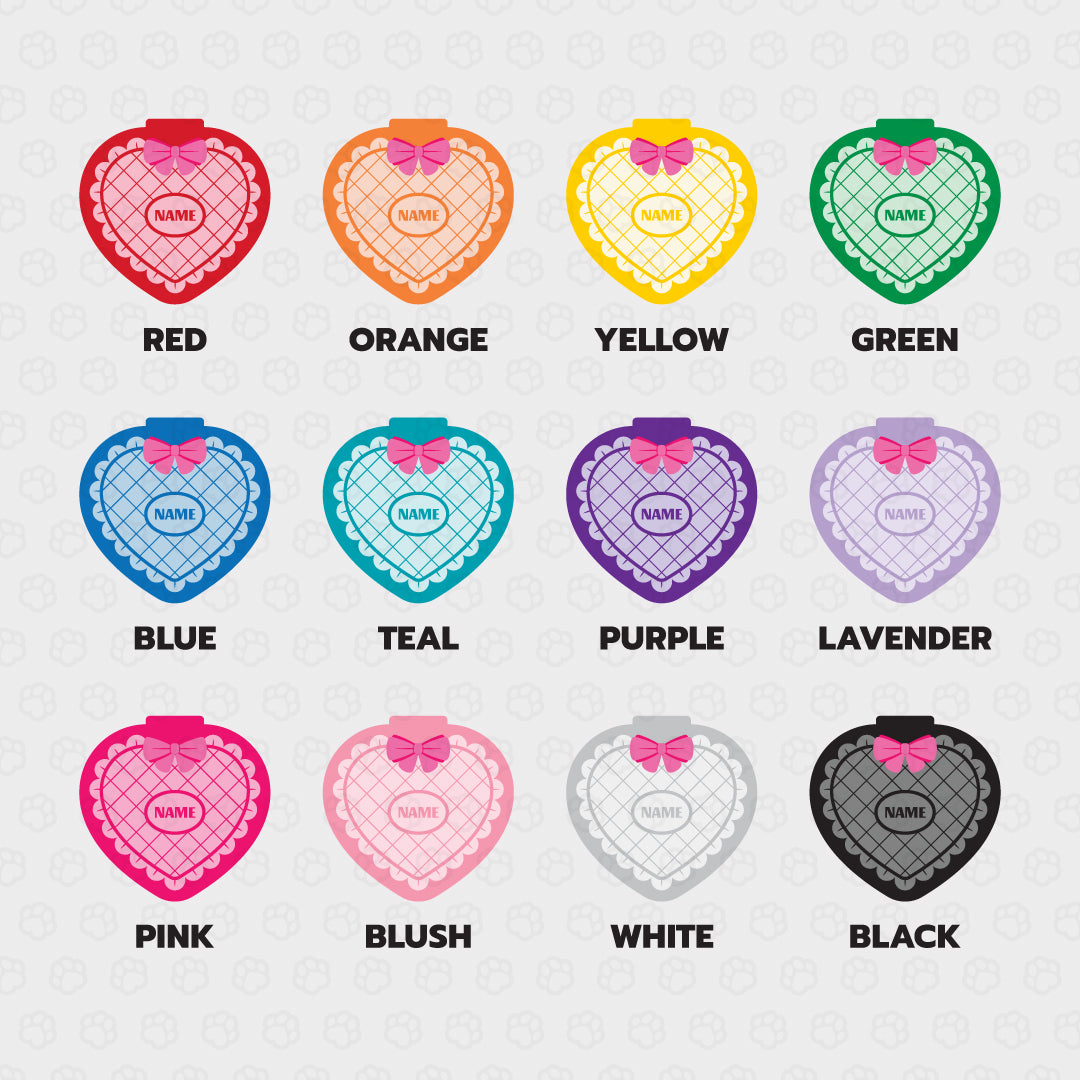 Quilted Pocket Heart Pet ID Tag