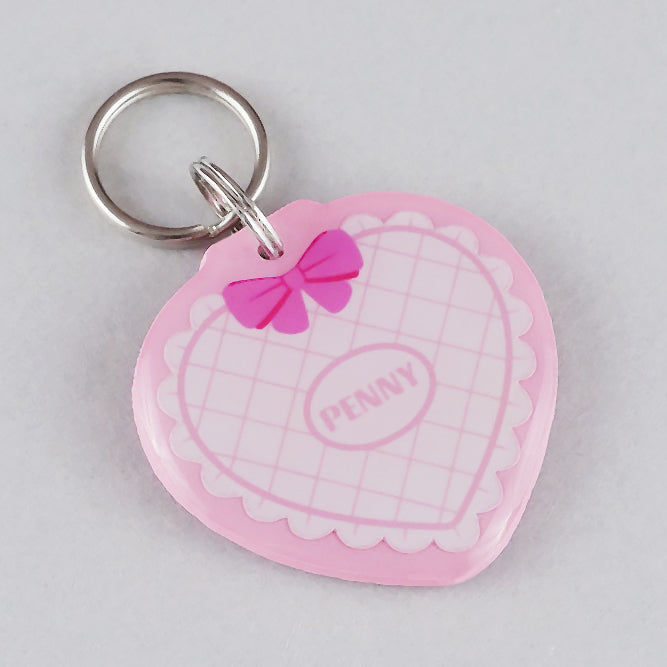 Quilted Pocket Heart Pet ID Tag
