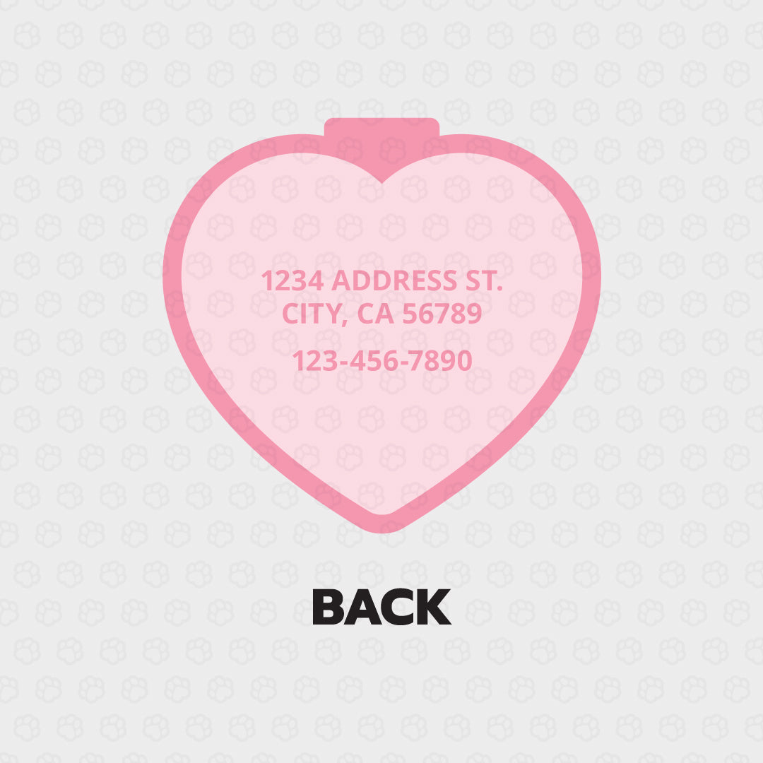Quilted Pocket Heart Pet ID Tag