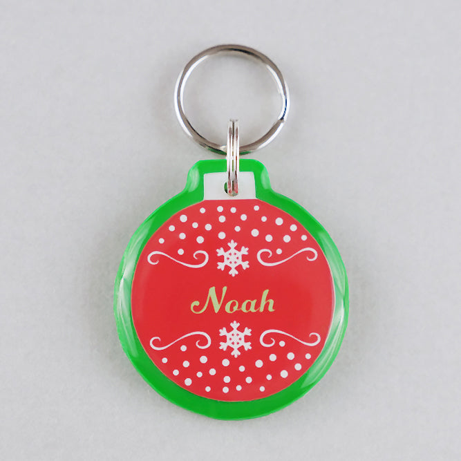 Christmas Ornament Pet ID Tag - Pixsqueaks