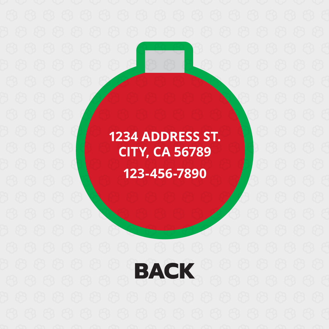 Christmas Ornament Pet ID Tag - Pixsqueaks