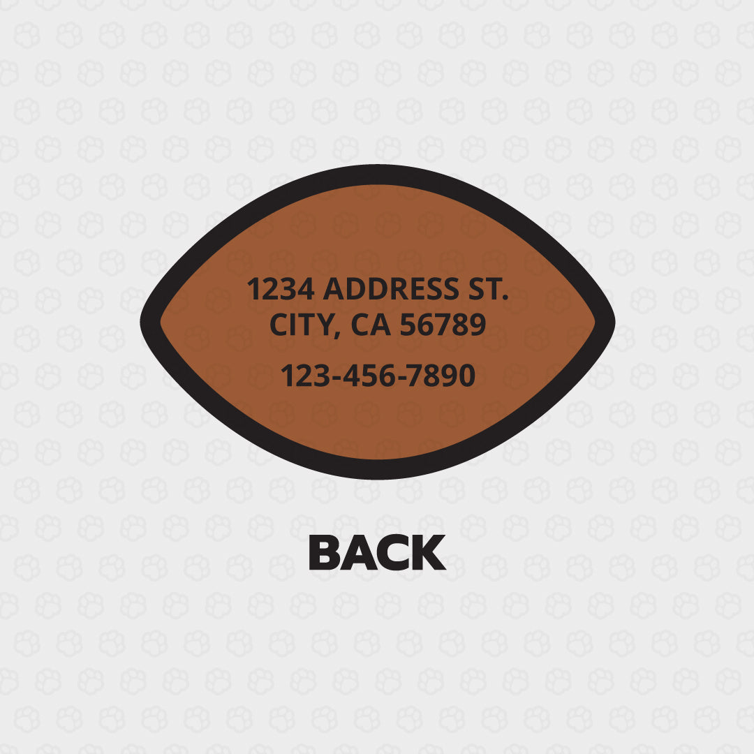 Football Pet ID Tag - Pixsqueaks
