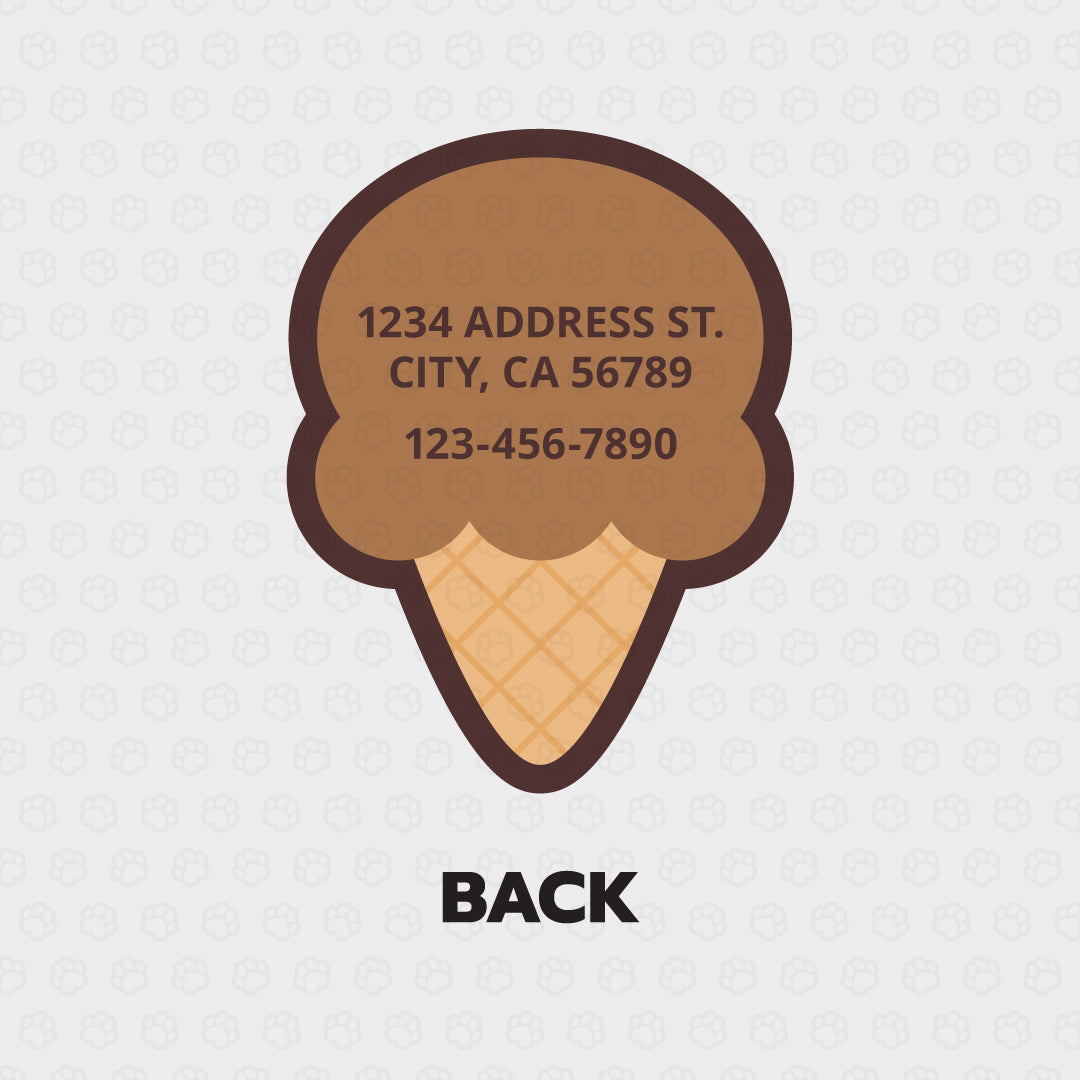Ice Cream Pet ID Tag - Pixsqueaks