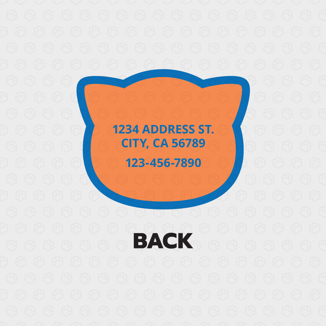 Orange Tabby Cat ID Tag - Pixsqueaks