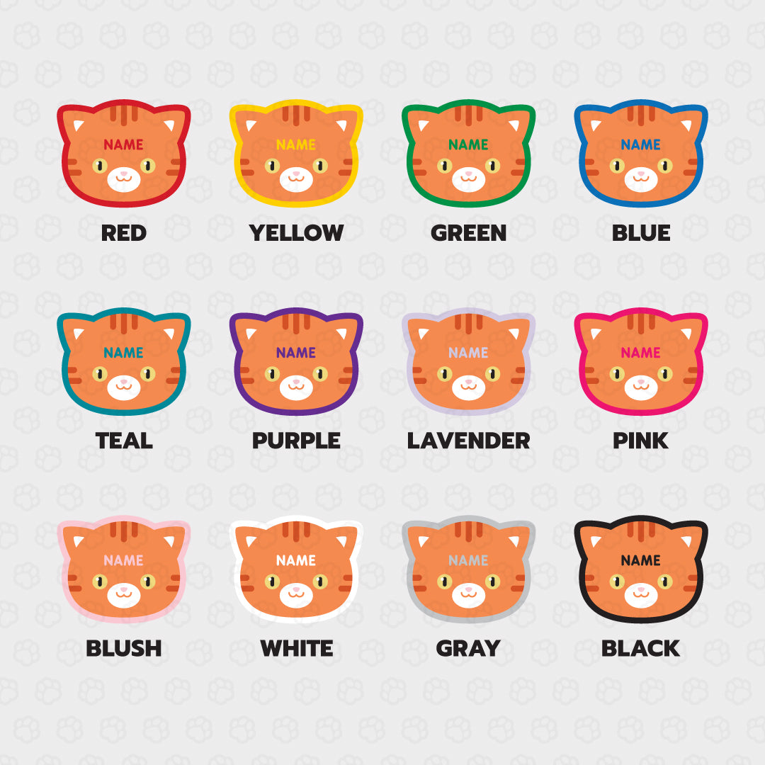 Orange Tabby Cat ID Tag - Pixsqueaks