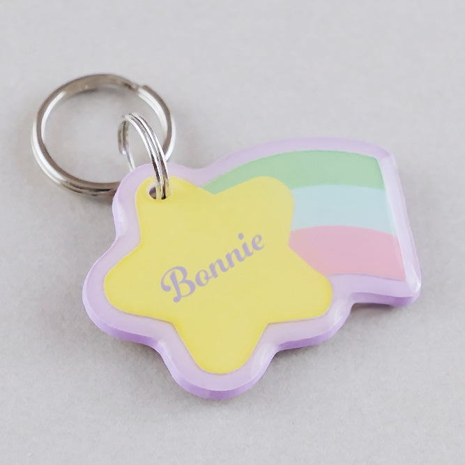 Shooting Star Pet ID Tag - Pixsqueaks