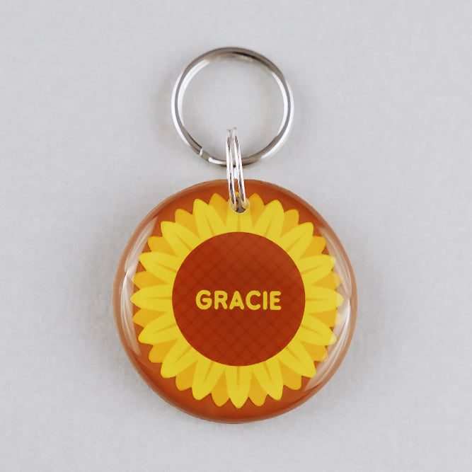 Sunflower Pet ID Tag - Pixsqueaks